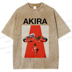 Unisex Akira Shotaro Kaneda Printed Washed Tee