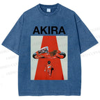 Unisex Akira Shotaro Kaneda Printed Washed Tee