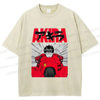 Unisex Akira Shotaro Kaneda Printed Washed Tee