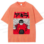 Unisex Akira Shotaro Kaneda Printed Washed Tee