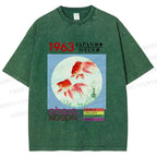 Unisex Goldfish Japan Week Printed Washed Tee