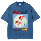 Unisex Goldfish Japan Week Printed Washed Tee