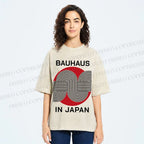 Unisex Bauhaus In Japan Lines Printed Washed Tee