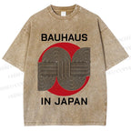 Unisex Bauhaus In Japan Lines Printed Washed Tee