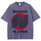 Unisex Bauhaus In Japan Lines Printed Washed Tee