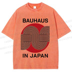 Unisex Bauhaus In Japan Lines Printed Washed Tee