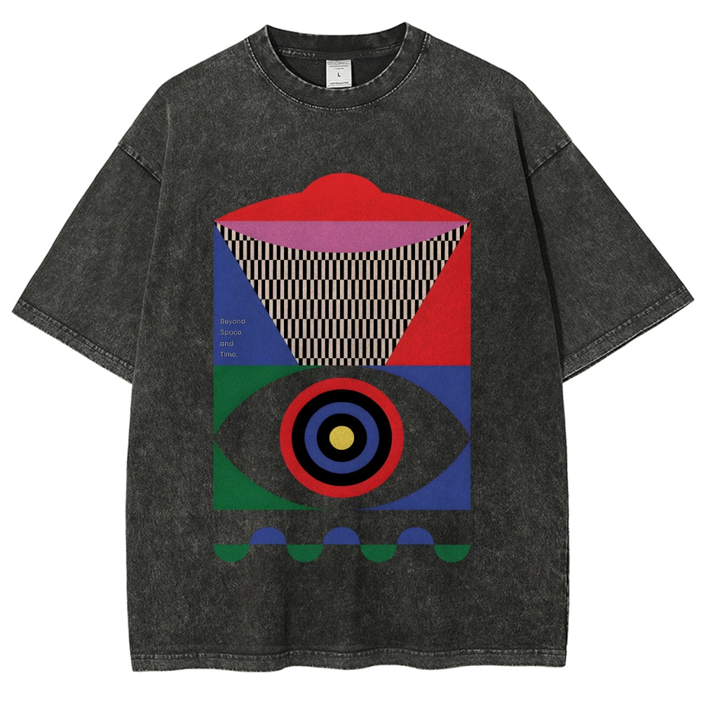 Abstract Minimalist Eye Vintage Washed T-shirt