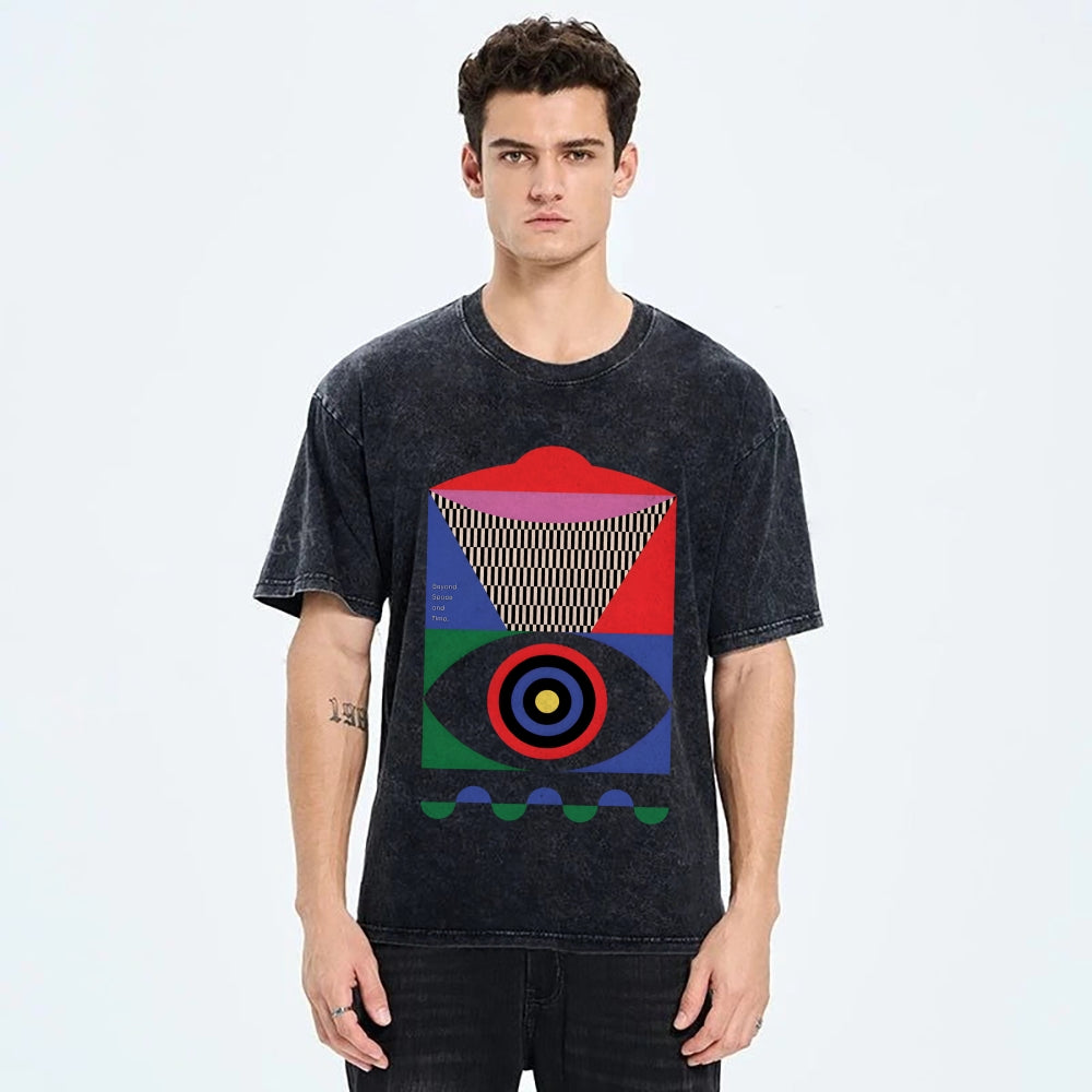 Abstract Minimalist Eye Vintage Washed T-shirt