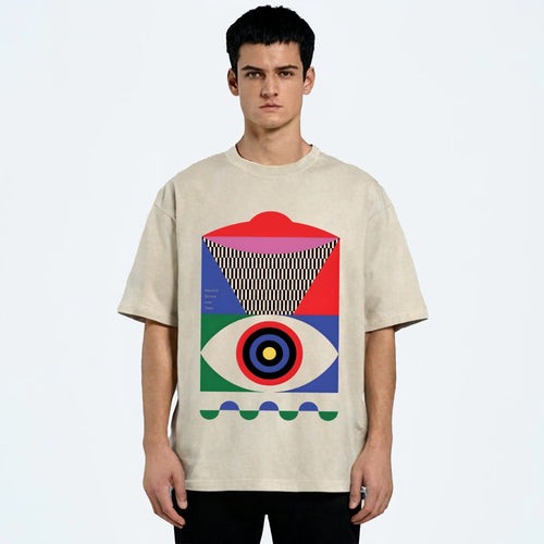 Abstract Minimalist Eye Vintage Washed T-shirt