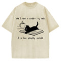 I Need Is Coffee And My Cat Vintage Washed T-shirt