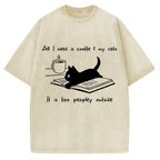 I Need Is Coffee And My Cat Vintage Washed T-shirt