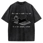 I Need Is Coffee And My Cat Vintage Washed T-shirt