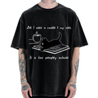 I Need Is Coffee And My Cat Vintage Washed T-shirt
