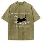I Need Is Coffee And My Cat Vintage Washed T-shirt