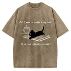 I Need Is Coffee And My Cat Vintage Washed T-shirt