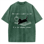 I Need Is Coffee And My Cat Vintage Washed T-shirt