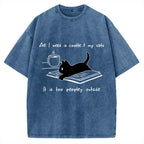 I Need Is Coffee And My Cat Vintage Washed T-shirt