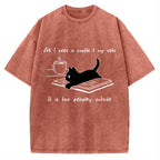 I Need Is Coffee And My Cat Vintage Washed T-shirt