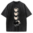 Coffee and Cats Vintage Washed T-shirt