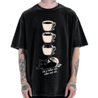 Coffee and Cats Vintage Washed T-shirt
