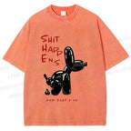 Unisex Balloon Dog Oops Printed Washed Tee