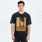 Unisex Yoshitomo Nara Hope So Girl Printed Washed Tee