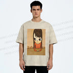 Unisex Yoshitomo Nara Hope So Girl Printed Washed Tee