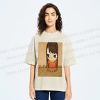 Unisex Yoshitomo Nara Hope So Girl Printed Washed Tee