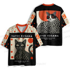 Yayoi Kusama Cat Printed Jersey Shirts