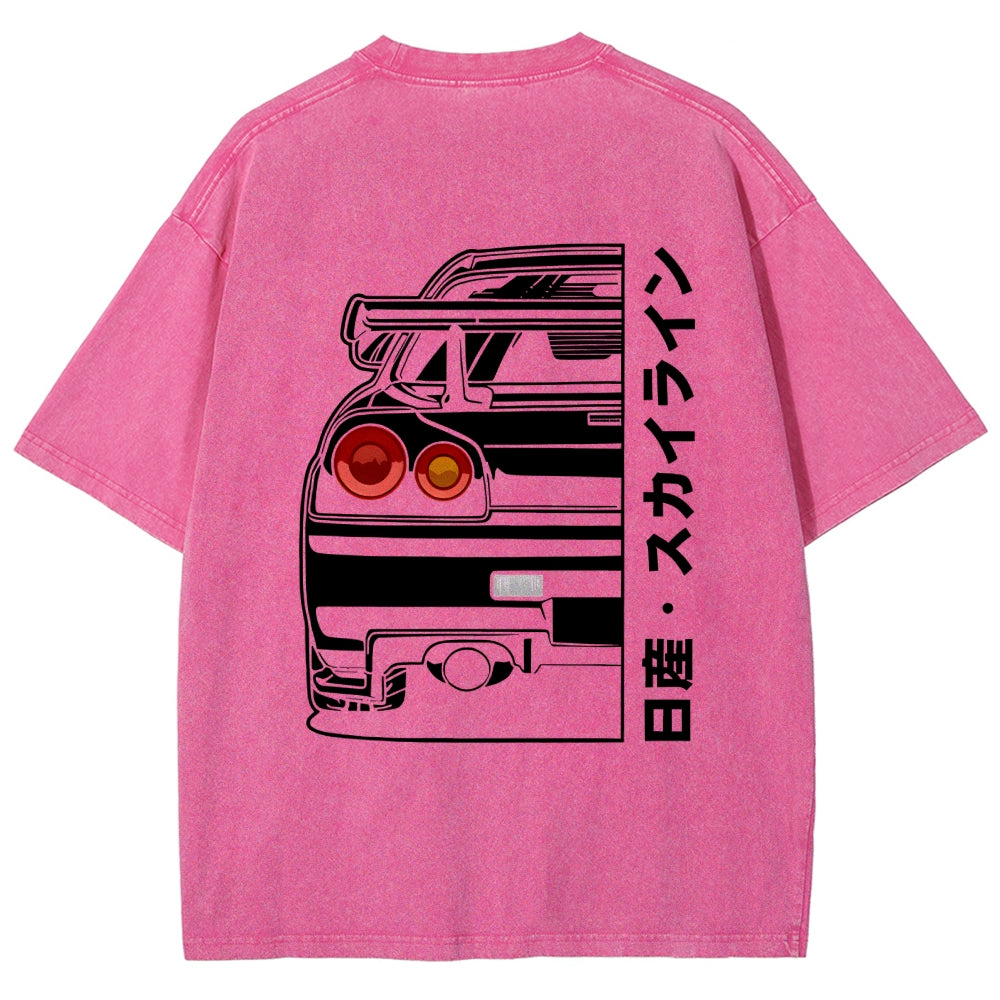 Nissan Skyline GTR R34 Back Washed T-Shirt