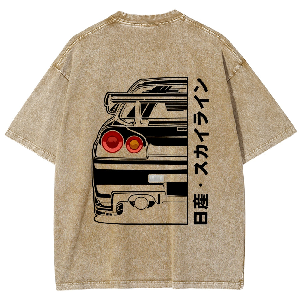 Nissan Skyline GTR R34 Back Washed T-Shirt