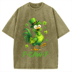 F-Caw-F St. Patrick's Day Vintage Washed T-shirt