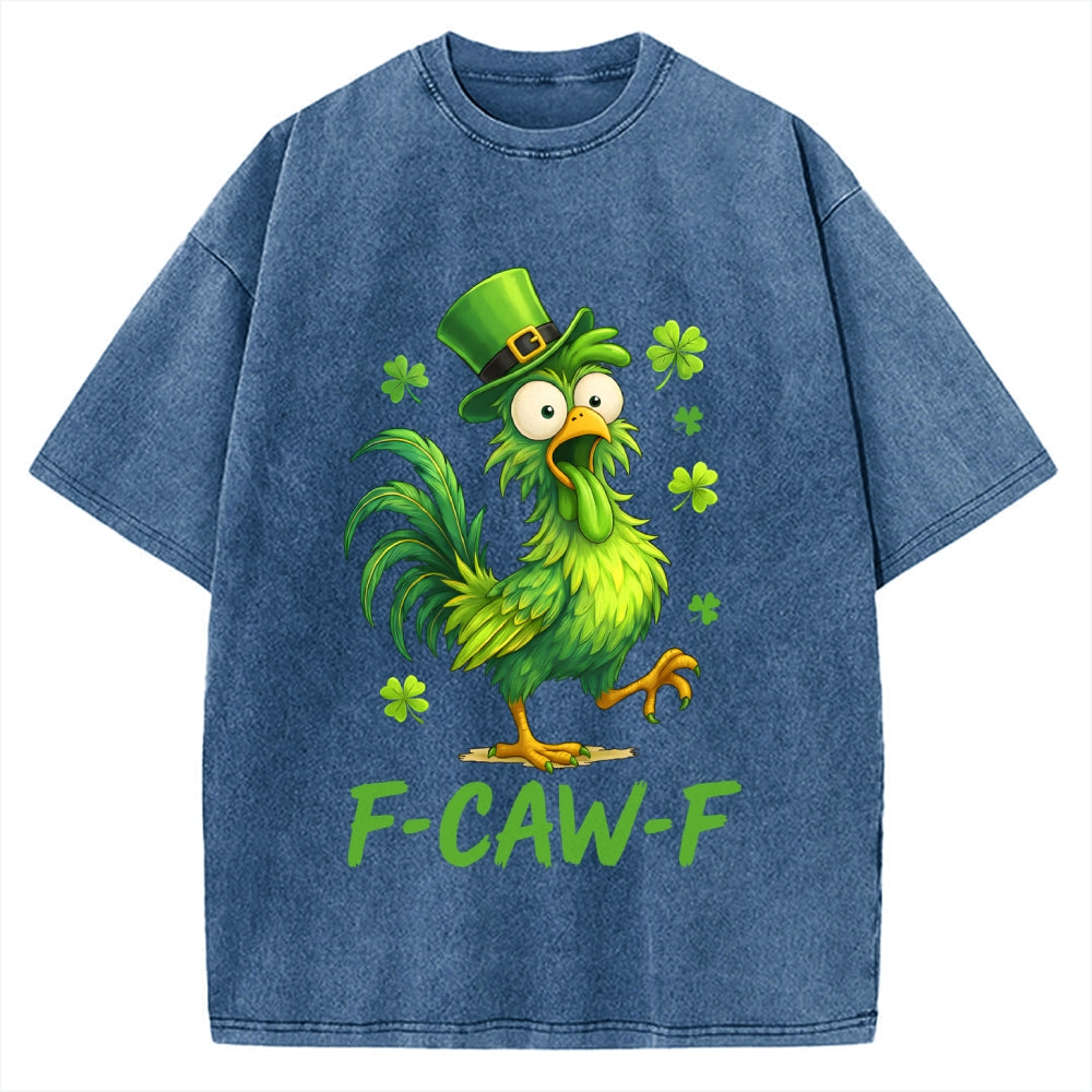 F-Caw-F St. Patrick's Day Vintage Washed T-shirt