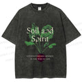 Unisex Soil & Spirit Beetroot Printed Washed Tee