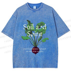 Unisex Soil & Spirit Beetroot Printed Washed Tee