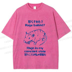 Unisex Rage is Rat's Constant State Printed Wash Tee