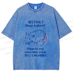 Unisex Rage is Rat's Constant State Printed Wash Tee