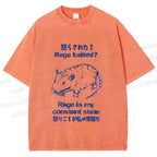 Unisex Rage is Rat's Constant State Printed Wash Tee