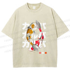 Unisex Koi Kanji Vibe Printed Washed Tee