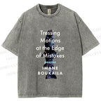 Unisex Cosmic Shark Poem Printed Washed Tee