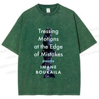 Unisex Cosmic Shark Poem Printed Washed Tee