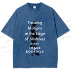 Unisex Cosmic Shark Poem Printed Washed Tee