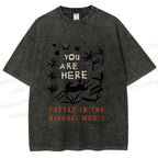 Unisex Wilderness You Are Here Printed Washed Tee