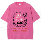 Unisex Wilderness You Are Here Printed Washed Tee