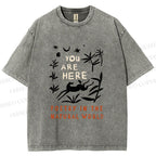 Unisex Wilderness You Are Here Printed Washed Tee