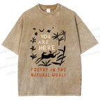 Unisex Wilderness You Are Here Printed Washed Tee
