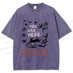 Unisex Wilderness You Are Here Printed Washed Tee
