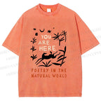 Unisex Wilderness You Are Here Printed Washed Tee