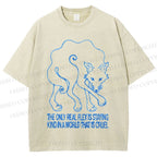 Unisex Alexander Khabbazi Fox Printed Washed Tee
