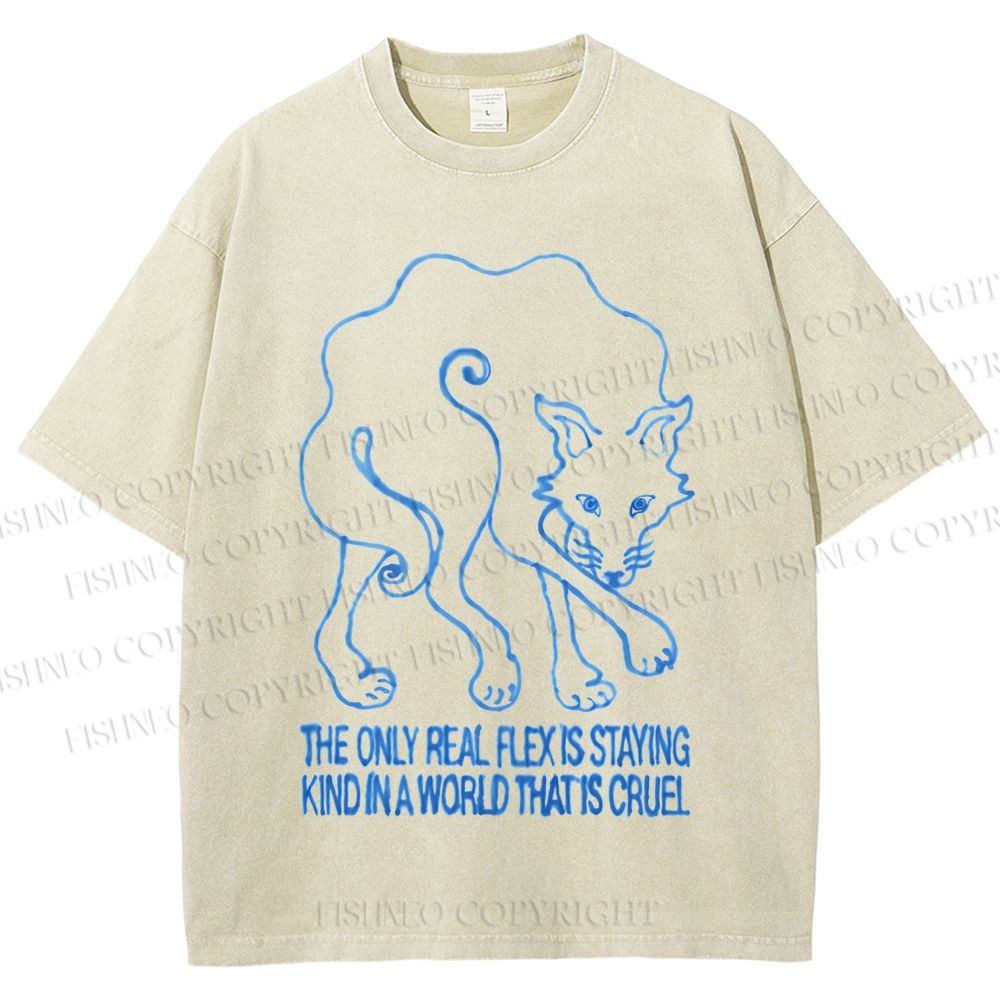 Unisex Alexander Khabbazi Fox Printed Washed Tee